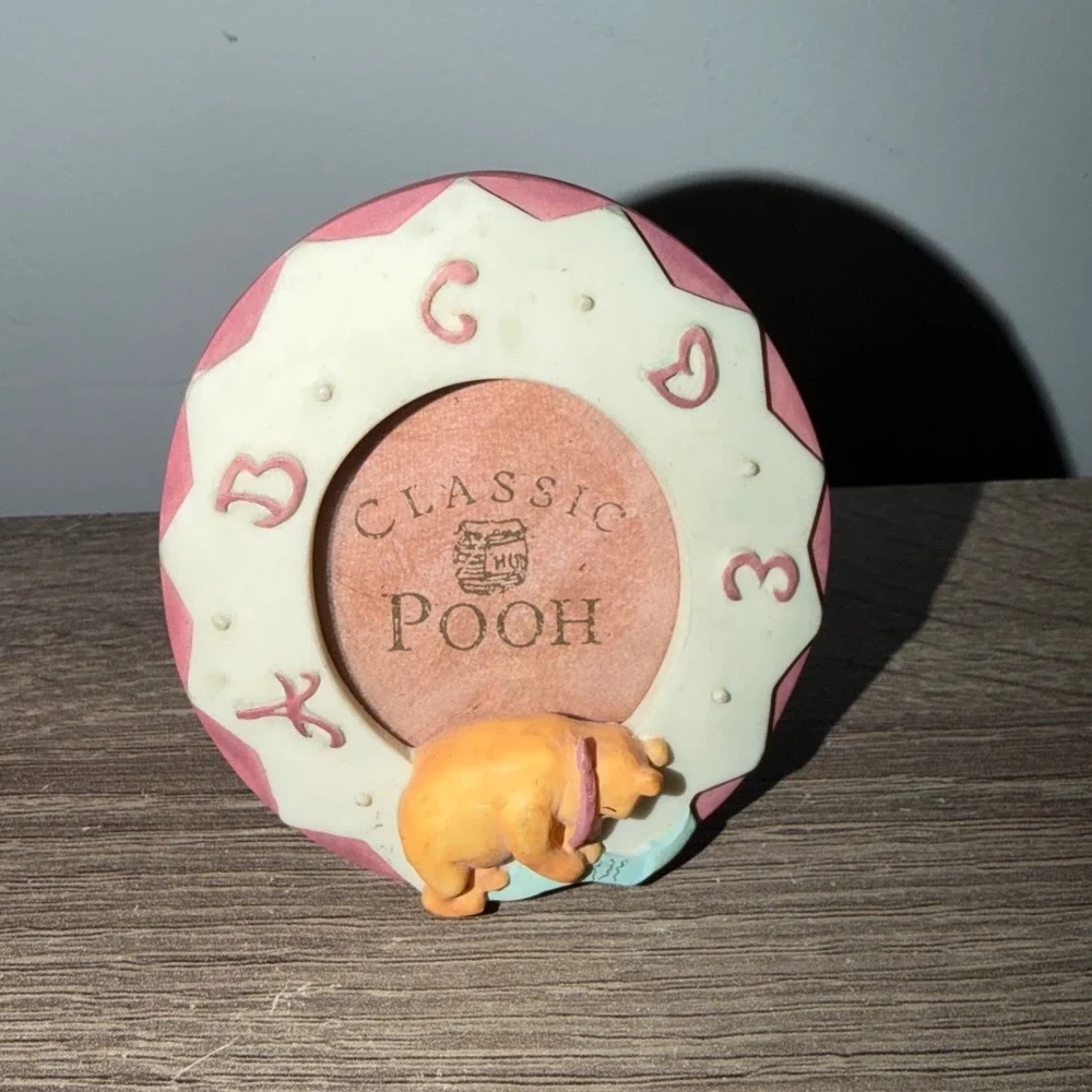Disney Classic Pooh Miniature Picture Frame ABC Nursery Decor 3 Inch